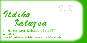 ildiko kaluzsa business card